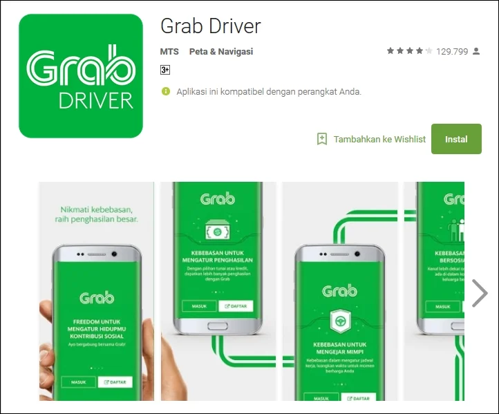 cara daftar grab rental