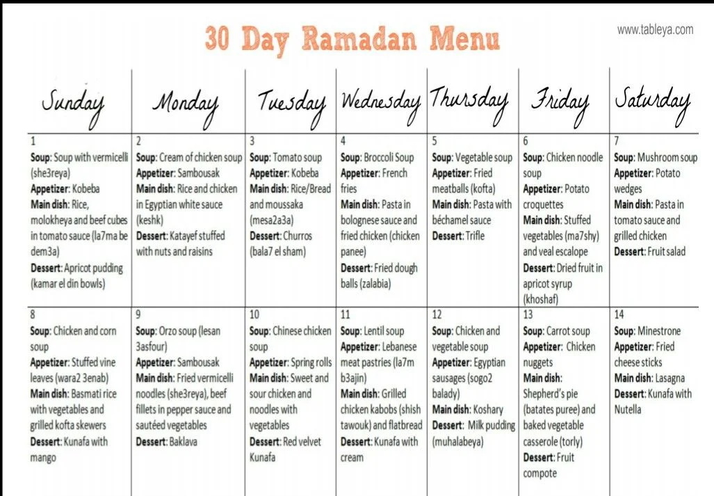 resep 30 hari ramadhan