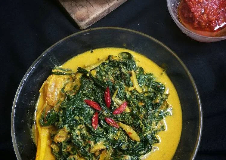 resep daun singkong bumbu kuning