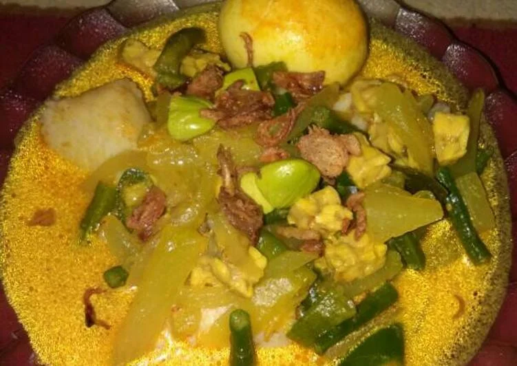 resep ketupat sayur labu siam