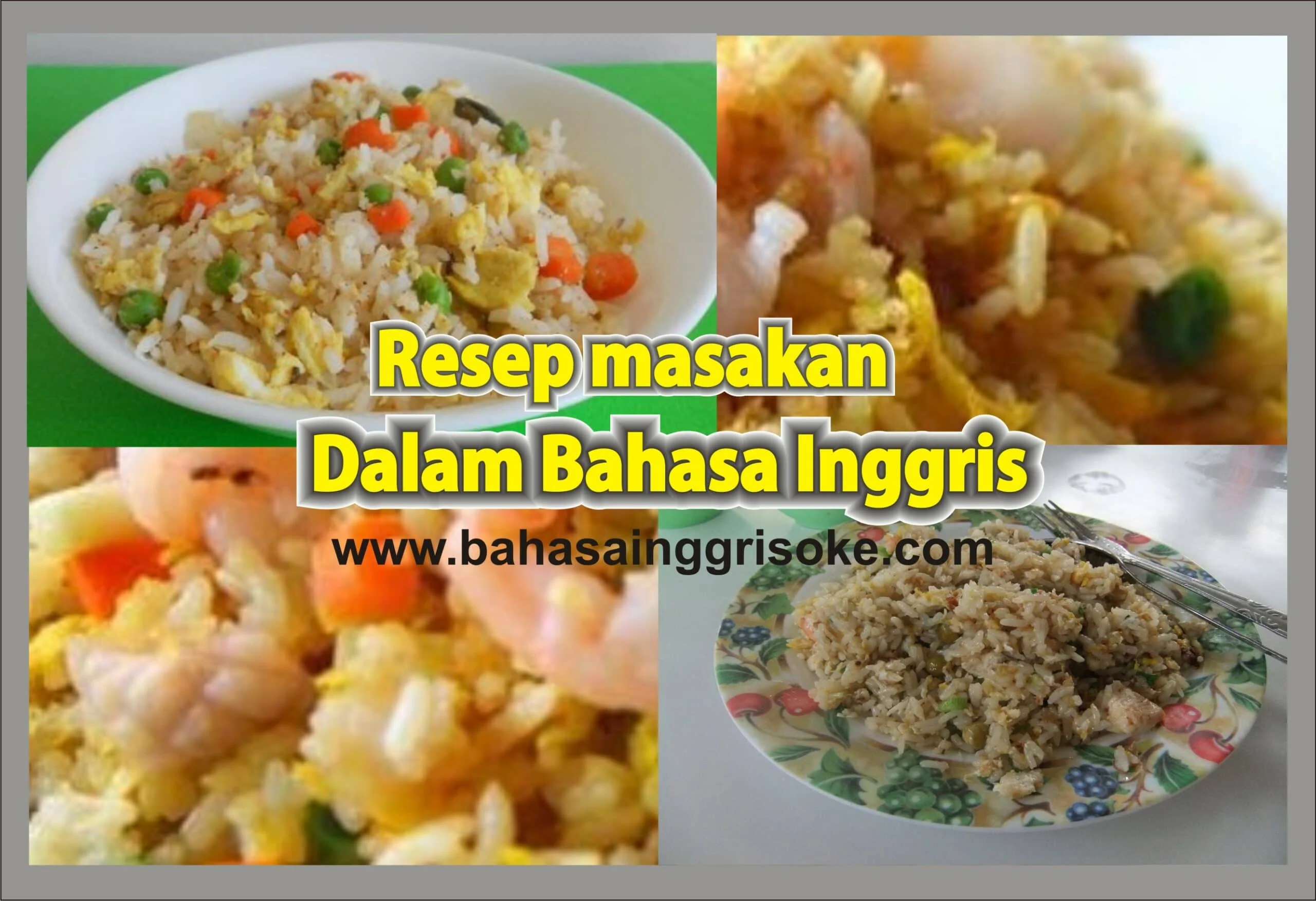 resep makanan dalam bahasa inggris