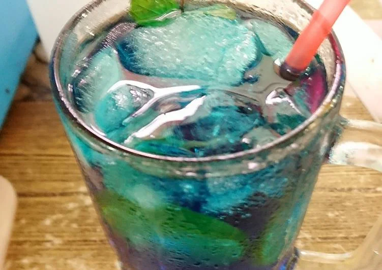 resep ocean blue mojito