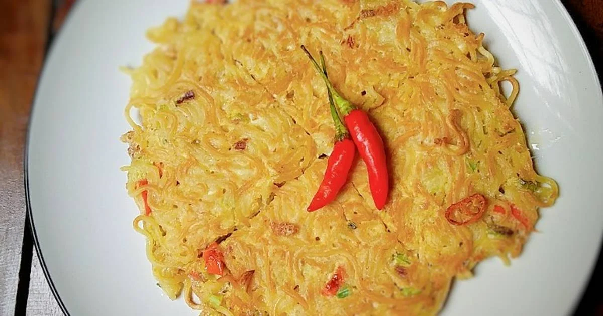 resep omelet mie instan