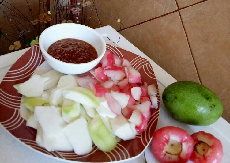 resep rujak buah bumbu kacang