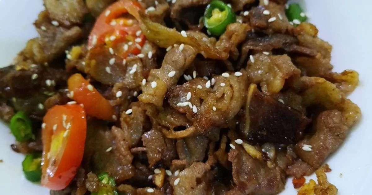 resep slice beef