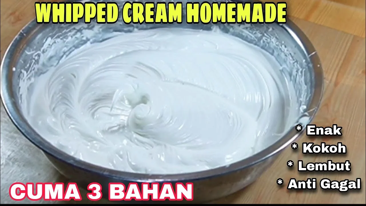 resep whipped cream 3 bahan